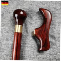 High Gear Anti Slip Purple Sandalwood Solid Wood Mountaineering Cane Old Red Wooden head crutch Round Head Gentleman Civilization Stick Senile Scepter