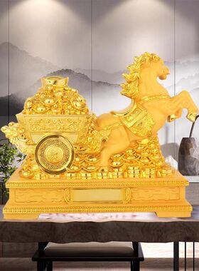 公司店乔迁新店开业礼品财富宝马摆件工艺品办公室桌摆设