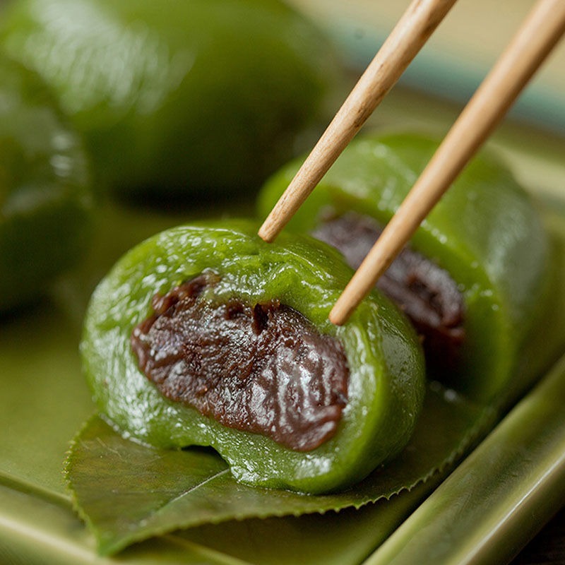 青团艾草青汁糕团组合蛋黄肉松豆沙清明粿果糕点芝麻零食整箱 - 图1