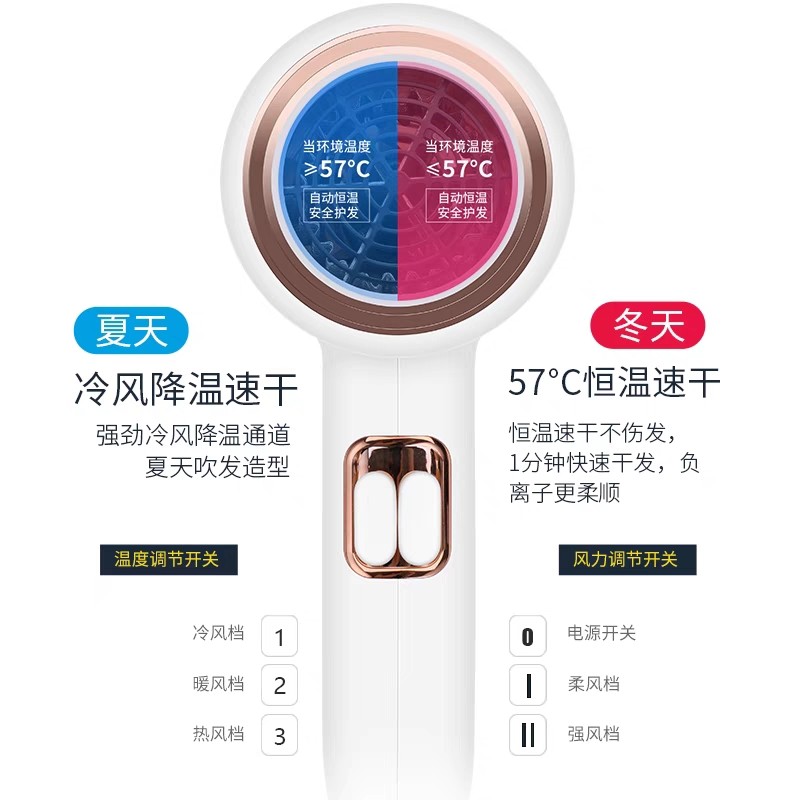 大风力高速发廊电吹风机家用理发风筒店大功率冷热速干恒温吹,淘宝优惠券,粉丝福利购,淘宝优惠卷