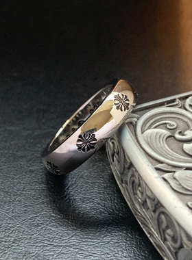 苍穹十字花-弧形戒指潮流穿搭男