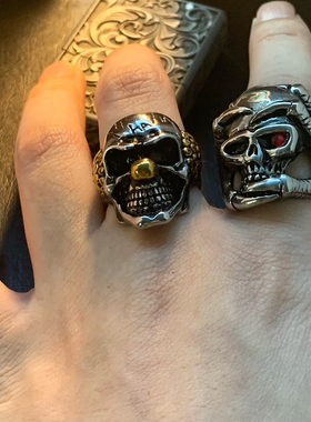 独眼鹰爪-钛钢复古重工戒指机车