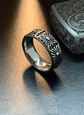 Sunflower太阳花-钛钢古着重工戒