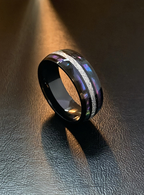 云紫幽梦-高级感钛钢食指戒指飒