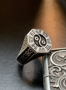 八阵图-印章戒指钛钢图章尾戒男