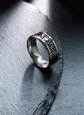 精密发条-系列高级感钛钢戒指潮