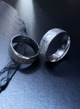 云餮-国风钛钢戒饕餮不掉色指环