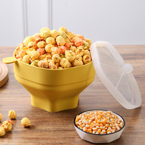 Microwave Oven Homemade Popcorn Special Tool High Temperature Resistant Foldable Corn Flower Barrel Home Made Popcorn Tool
