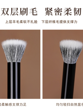 简左如然Z92小号点彩腮红刷羊毛动物毛软毛化妆师专用轻柔上妆