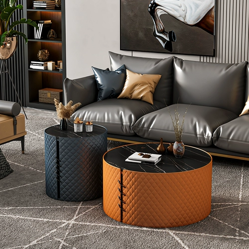 Столпная доска для кофейного столика Light Luxury Modern Big Group совпадает с небольшими единицами в гостиной скандинавской гостиной, творческий круговой журнальный столик, несколько высоких чувств