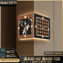 Middle Ancient Wind Corner Clock Wall Decoration High-end Corner Hanging Bell Stereoluminescence Method Retro Bifacial Yang Corner Decoration Painting