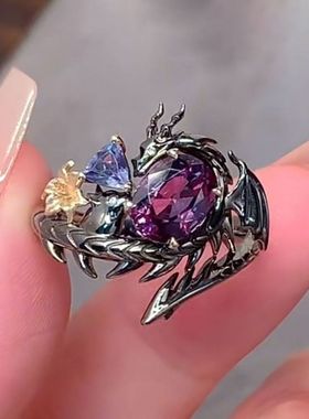 高品质新款现货恋与深空秦彻龙翅膀戒指小狸花衍生食指戒礼物