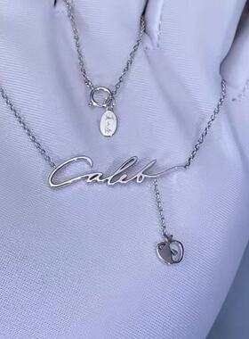 新款高版本夏以昼英文签名项链二次元动漫cos周边定制锁骨链