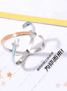 新款现货高品质尚萌凹凸世界安迷修开口戒指饰品武器印象