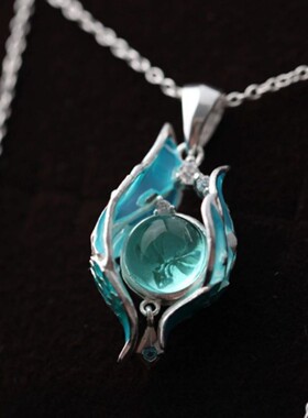 新款高版本神风神瞳项链吊坠散落元素水清透神风同人锁骨链