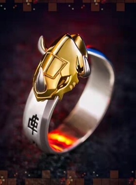 高品质新款数码宝贝戒指暴龙剑钢铁加鲁鲁动漫手指环情侣对戒