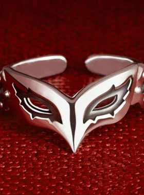 现货新款女神异闻录戒指JOKER人格面具指环动漫男女开口戒指