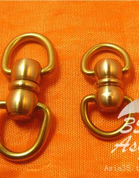 35工坊 8字环纯铜旋转和尚头 diy手工手缝皮艺皮雕牛皮革箱包配件