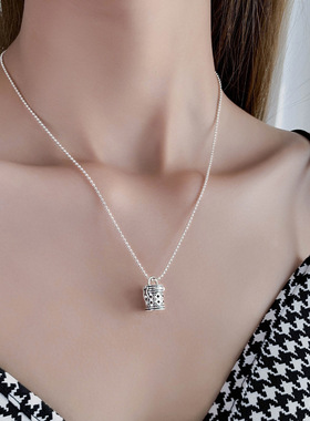 镂空纯银香囊球吊坠可打开装东西随身香丸球挂件空心嘎乌盒项链女