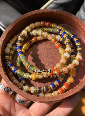 纯天然多种宝石网红小手链满钻玛瑙和田玉碧玉翡翠蓝珀手链饰品