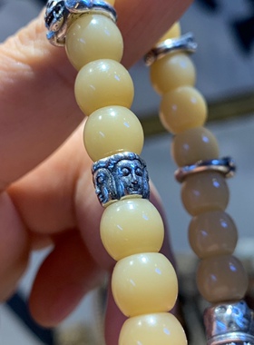 纯银定制款S925四面佛闻言搭配隔珠隔片文玩