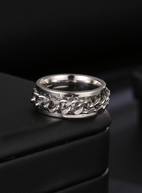 韩国ins饰品可转动开啤酒戒指