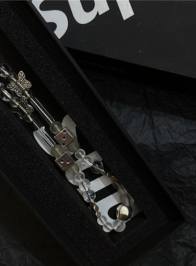 韩版ins原宿风个性骰子蝴蝶项链