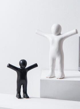 轻奢创意树脂运动人物雕塑摆件现代简约样板房人像模特艺术品摆设