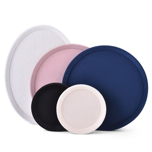 高档绒布珠宝展示盘首饰托盘文玩看货盘首饰项链收纳盘珠宝陈列盘 - 图3