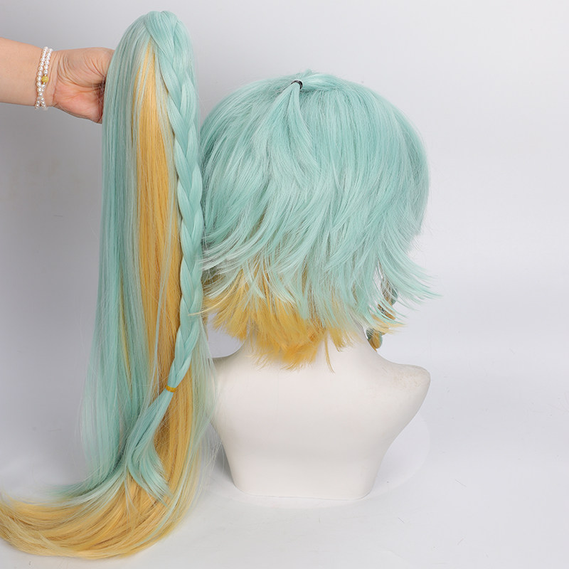 王者荣耀皮肤【九墨水】王者荣耀 新皮肤黄花蒿  桑启鸣野蒿cos假发分体马尾