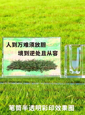 人到万难须放胆境到逆处且从容相安水晶摆件励志摆台书房桌面客厅