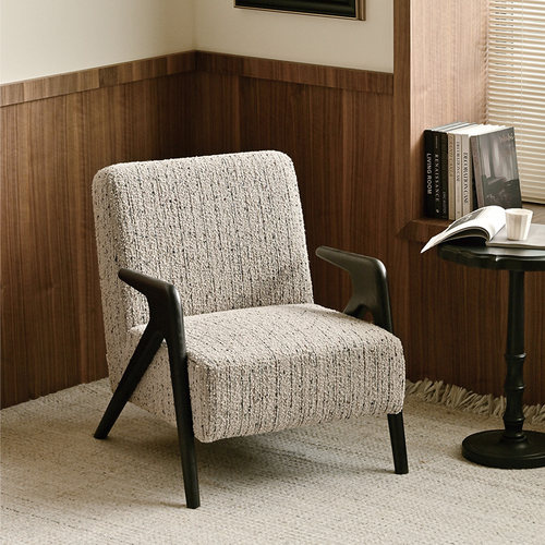 UCK又壳 | 美拉德中古风单人沙发椅复古文艺设计师小户型休闲椅子 - 图3