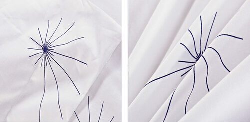 酒店布草纯棉宾馆白色全棉床单被套三四件套枕套床上用品灿烂星空 - 图0