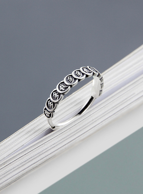 钱多多复古风网红小众设计银戒指