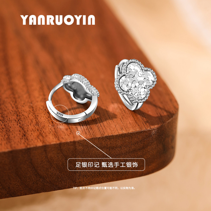 999纯银耳扣碎冰冰耳环足银耳环精致轻奢气质大气网红明星款耳坠,淘宝优惠券,粉丝福利购,淘宝优惠卷