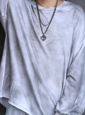 潮牌男士项链上帝之眼个性男士恶魔吊坠钛钢潮人挂链朋克ins嘻哈