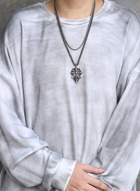 潮牌hiphop十字架男士理发师项链