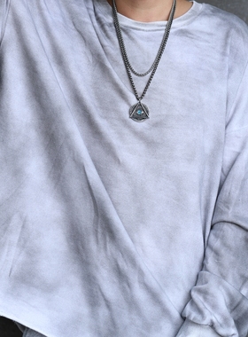 复古共济会上帝项链男吊坠钛钢