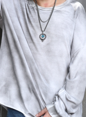 潮牌ins港风恶魔项链钛钢吊坠