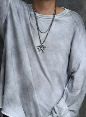 嘻哈吊坠美式朋克项链男士