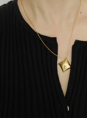 系列黄铜实心抱枕男女款项链