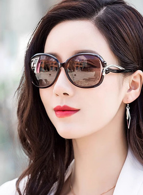 女式太阳镜偏光镜防紫外线开车墨镜女士圆脸防晒太阳眼镜优雅气质