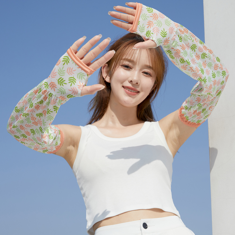 大码冰丝宽松防晒袖套印花防紫外线护手臂袖子开车骑车神器女夏季,淘宝优惠券,粉丝福利购,淘宝优惠卷