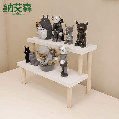 桌面手办阶梯式收纳置物架台阶式作品展示架双层梯形盲盒摆件架子 - 图2