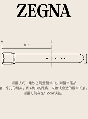 ZEGNA杰尼亚人造丝皮带