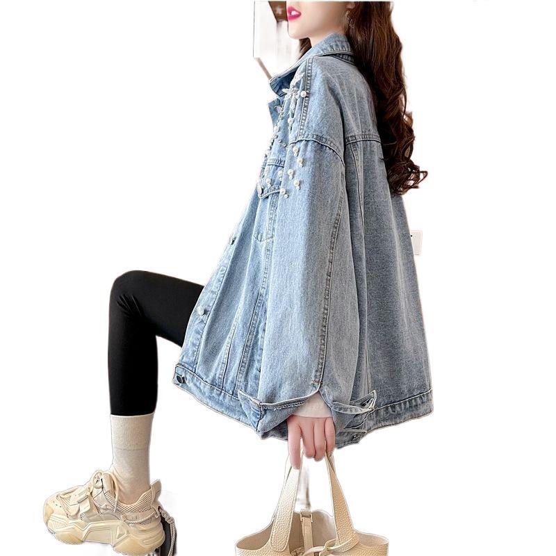 小清新重工设计感牛仔外套女2025新款秋季洋气网红百搭慵懒风上衣 - 图3