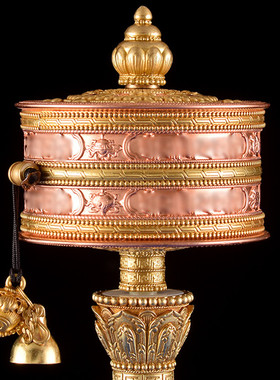 手摇底座西藏式民族用品黄铜家用