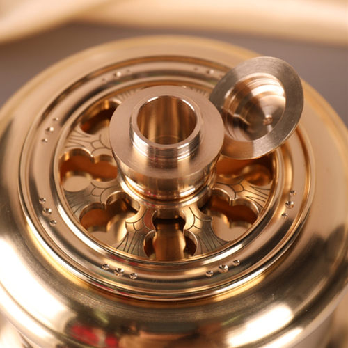 缩微胶片经文八福金轮黄铜办公手捻右挽狂澜指捻转轮转动转金桶 - 图1