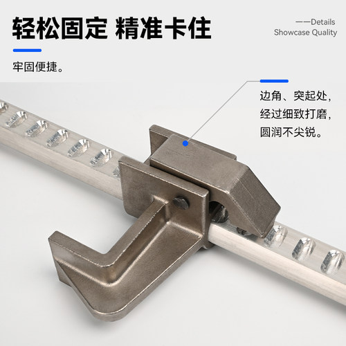 不锈钢铝合金工字钢梁锚点水平滑动器滑梁器防坠落固定器45cm65cm - 图2