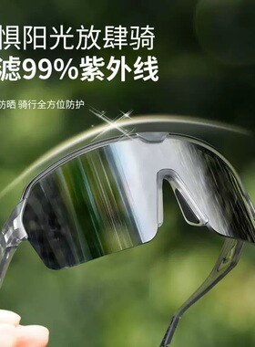 感光变色防UV偏光骑行太阳镜